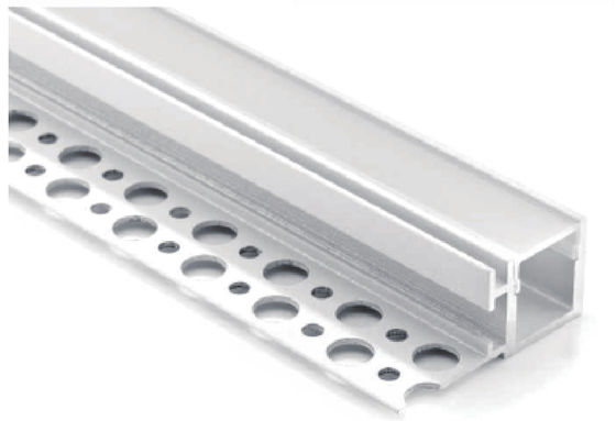 23*16mm Aluminium Gypsum Plaster Trimless Recessed LED Linear Profile