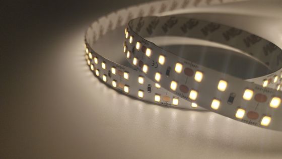 Double Row DC24V 15mm Width Flexible LED Strip Bright White led flexible ribbon
