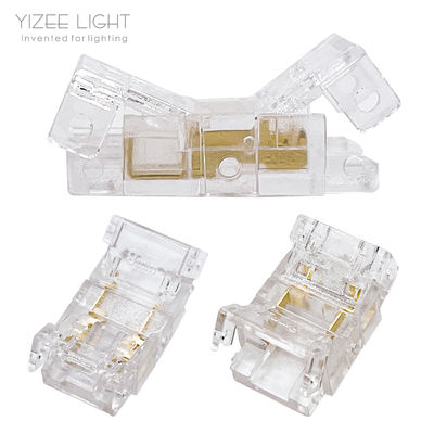 Free Welding 2 Pin LED Strip Connector With Transparent Clear Housing Color