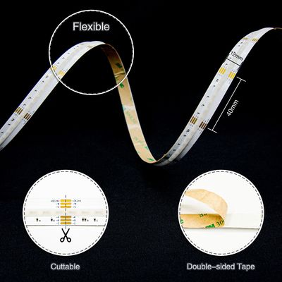 DC24V RGBCCT Flexible Color Changing COB LED Strip 12mm width RGBWW led Tape Lighting