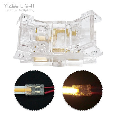 Free Welding 2 Pin LED Strip Connector With Transparent Clear Housing Color
